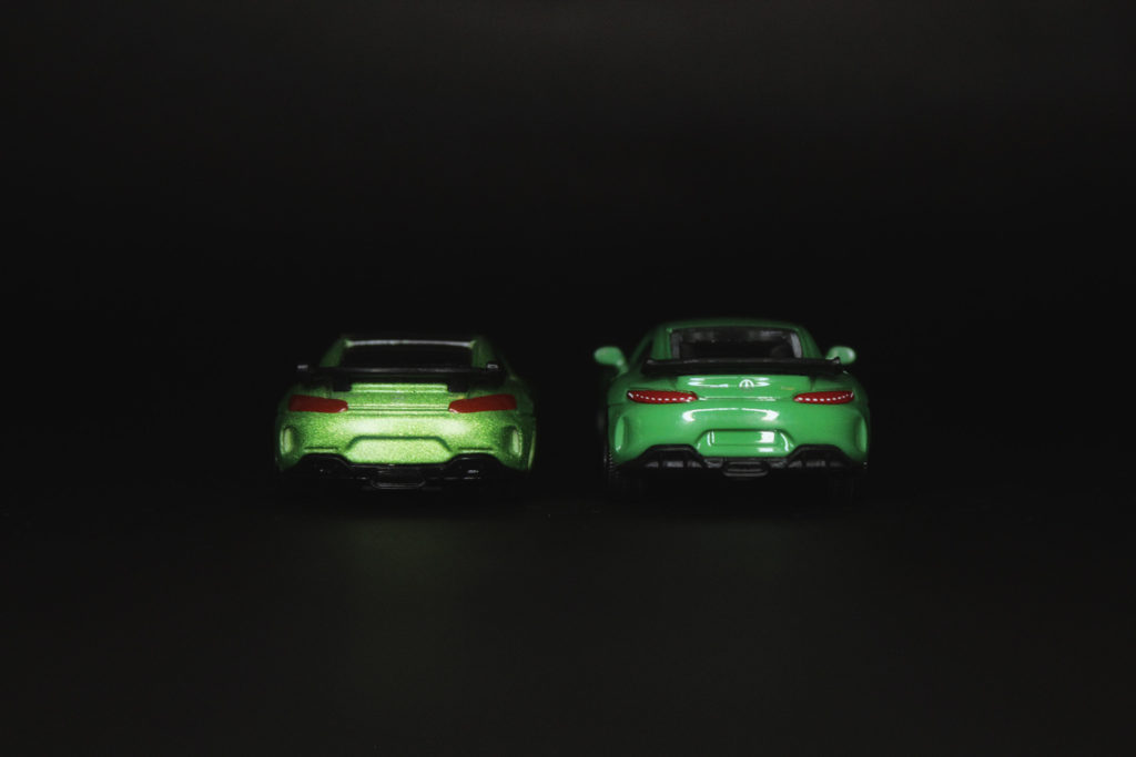 Majorette and Tomica Mercedes AMG GT-R